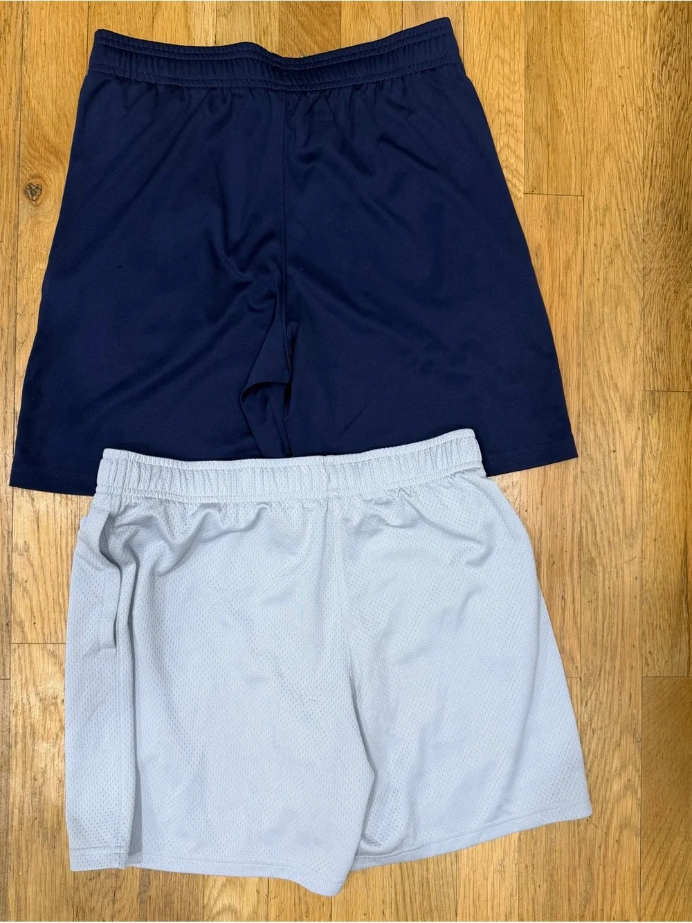 Under Armour Youth Size Large Athletic Shorts — Blue & Light Gray